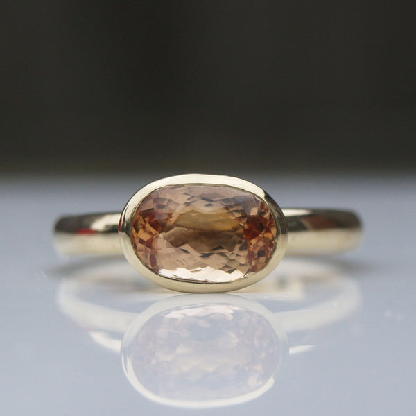 18ct recycled gold Imperial topaz ring