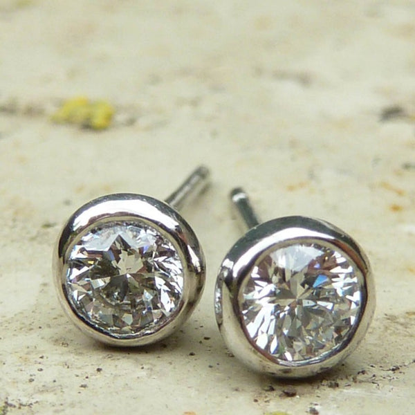 Platinum diamond earrings