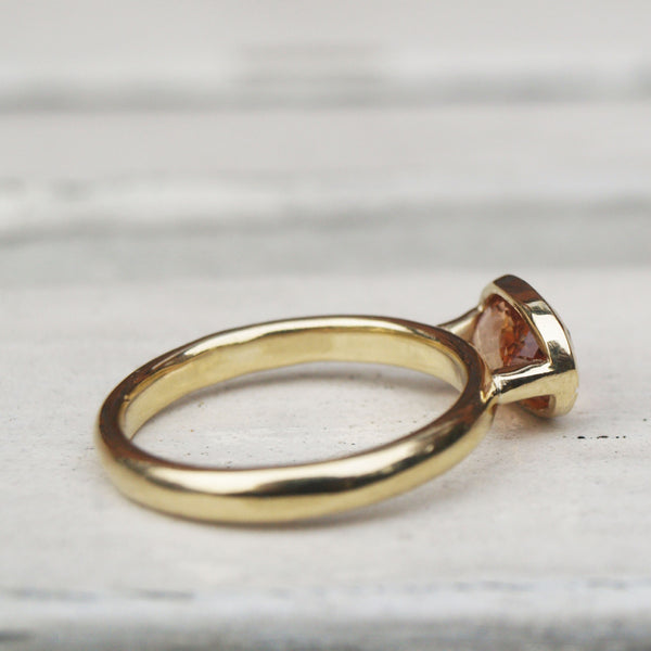 18ct recycled gold Imperial topaz ring