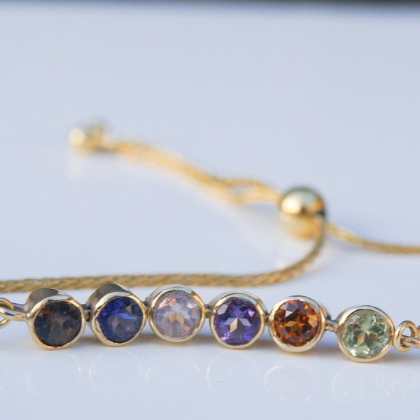 Birthstone bracelet, naming bracelet