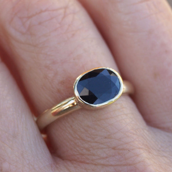 Black sapphire ring