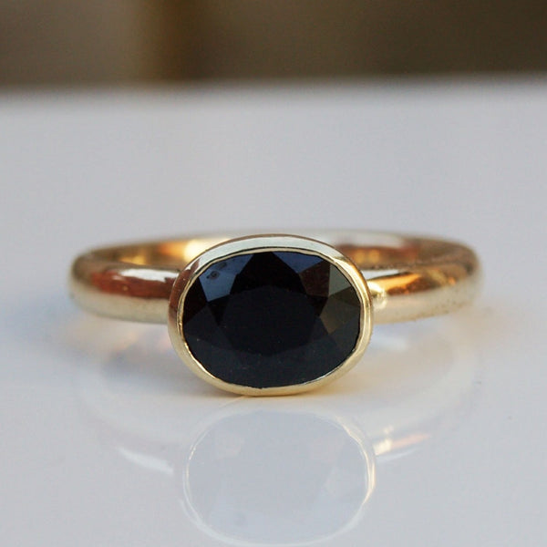 Black sapphire ring