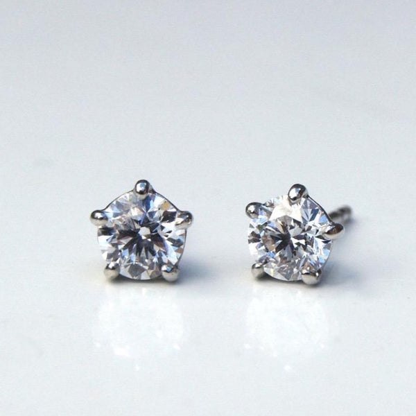 1.5ct diamond platinum earrings