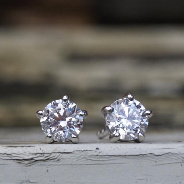 1.5ct diamond platinum earrings