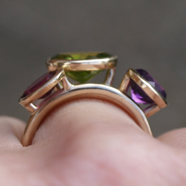 Gold stacking rings