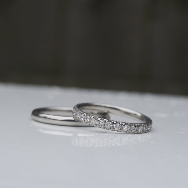 Diamond trilogy ring set in platinum