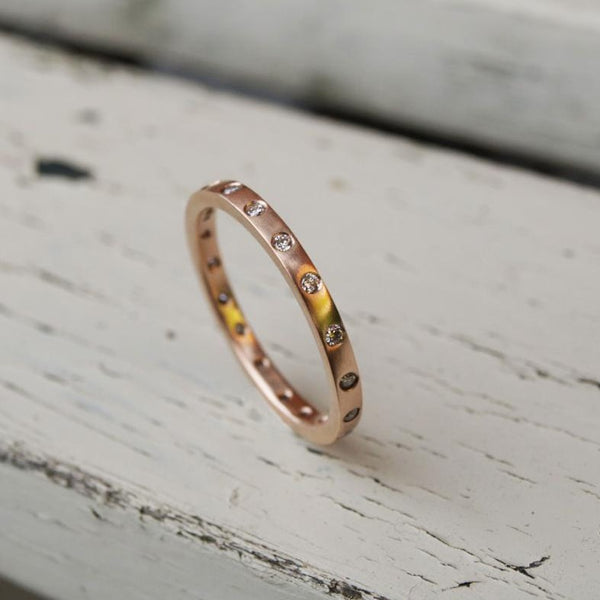 Rose gold full eternity ring