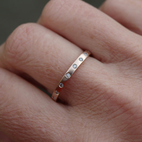 Rose gold full eternity ring