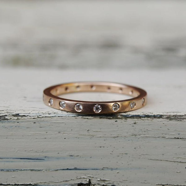 Rose gold full eternity ring