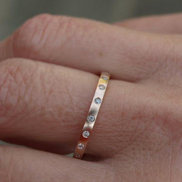 Rose gold full eternity ring