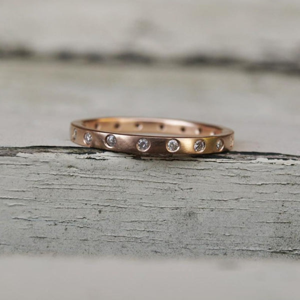 Rose gold full eternity ring