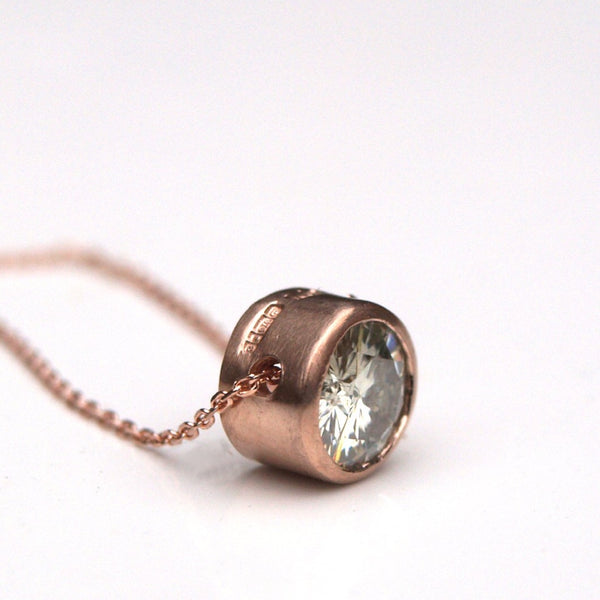 Recycled rose gold slider pendant