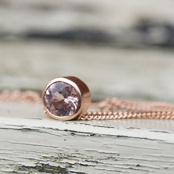 Recycled rose gold slider pendant